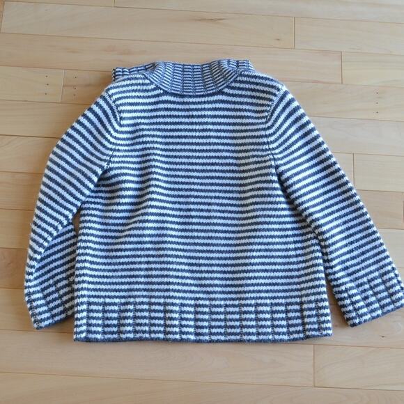 Talbots Wool Blend Cardigan Knit Sweater Size Small Striped - Picture 4 of 4